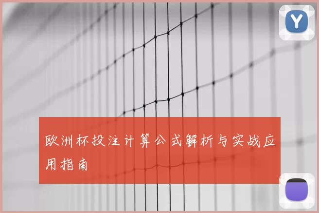 欧洲杯投注计算公式解析与实战应用指南