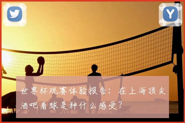 世界杯观赛体验报告:在上海顶尖酒吧看球是种什么感受?