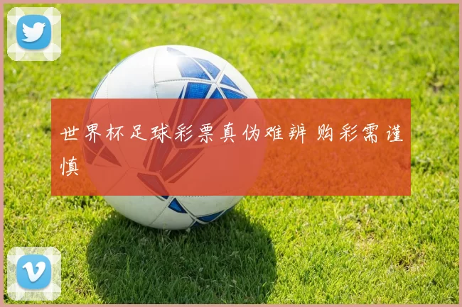 世界杯足球彩票真伪难辨 购彩需谨慎