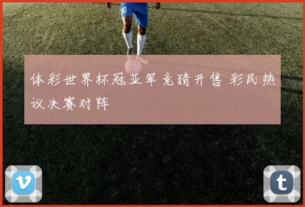 体彩世界杯冠亚军竞猜开售 彩民热议决赛对阵